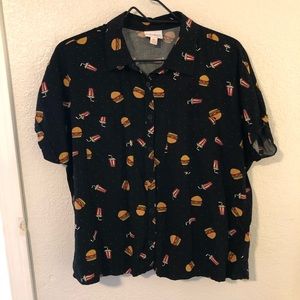 Burger button up blouse